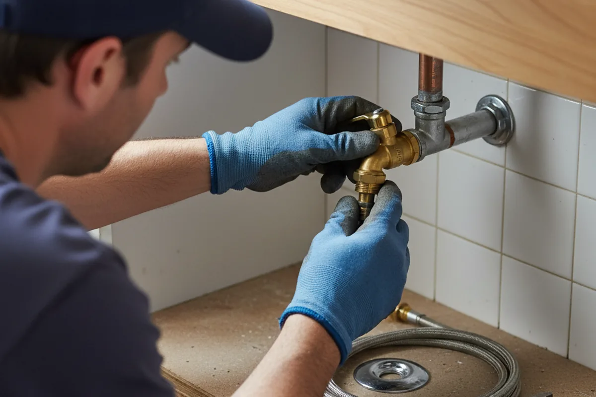 Shutoff valve and fitting work during Well Pump Repair in Steilacoom